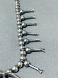 Drop Dead Gorgeous Vintage Native American Navajo Naja Sterling Silver Necklace-Nativo Arts