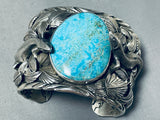 Native American 217 Gram Monster Lizard San Felipe Turquoise Sterling Silver Bracelet-Nativo Arts