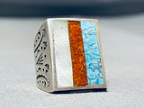 Astounding Vintage Native American Navajo Turquoise Sterling Silver Ring-Nativo Arts