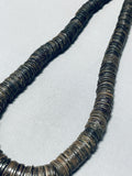 Native American One Of The Biggest Slab Shell Heishi Vintage Santo Domingo Necklace-Nativo Arts