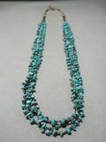 Magnificent Vintage Native American Navajo Turquoise Sterling Silver Necklace-Nativo Arts
