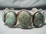 Stunning Navajo Native American Turquoise Sterling Silver Bracelet-Nativo Arts
