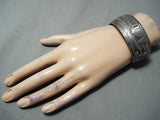 Wonderful Vintage Native American Navajo Sterling Silver Storyteller Bracelet Old-Nativo Arts