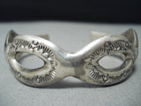 Marvelous Viintage Native American Navajo Sterling Silver Bracelet Signed-Nativo Arts