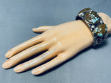 Bold One Of Best Vintage Native American Navajo #8 Turquoise Sterling Silver Bracelet-Nativo Arts