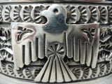 Important Sunny Reeves Native American Navajo Sterling Silver Thunderbird Bracelet-Nativo Arts
