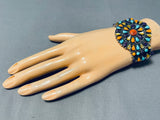 Colorful Southwestern Turquoise Shell Sterlijng Silver Bracelet-Nativo Arts