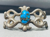 Unbelievable Vintage Native American Navajo Godber Turquoise Sterling Silver Bracelet-Nativo Arts