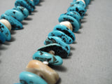 Museum Vintage Native American Navajo Santo Domingo Native American Navajo Turquoise Jacka Necklace Old-Nativo Arts