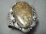 Tso Family Huge Native American Navajo Royston Turquoise Sterling Silver Bracelet-Nativo Arts