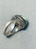 Remarkable Vintage Native American Navajo Domed Turquoise Sterling Silver Ring-Nativo Arts