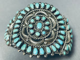 Authentic Vintage Native American Navajo Turquoise Ceremony Sterling Silver Bracelet-Nativo Arts