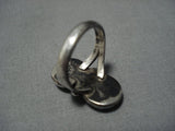 Advanced Inlay Vintage Zuni Turquoise Sterling Silver Native American Jewelry Ring Old-Nativo Arts