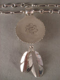 Advanced Native American Jewelry Silver Work Heavy Vintage Navajo Native American Jewelry Silver Necklace-Nativo Arts