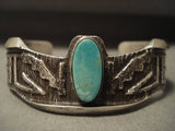 Advanced Native American Jewelry Silver Work Navajo Natural Turquoise Native American Jewelry Silver Bracelet-Nativo Arts