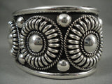 Advanced Native American Jewelry Silver Work Vintage Navajo 'Native American Jewelry Silver Wheel' Bracelet-Nativo Arts