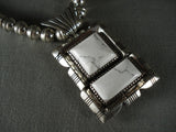 Advanced Native American Jewelry Silver Work Vintage Navajo White Buffalo Turquoise Native American Jewelry Silver Necklace-Nativo Arts