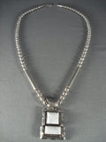 Advanced Native American Jewelry Silver Work Vintage Navajo White Buffalo Turquoise Native American Jewelry Silver Necklace-Nativo Arts