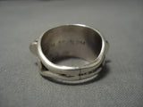 Advanced Silver Coiled Work Vintage Native American Navajo Sterling Silver Ring Old-Nativo Arts