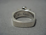 Advanced Silver Work Native American Navajo Coral Sterling Silver Nativer American Ring-Nativo Arts