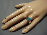 Advanced Silver Work Native American Navajo Sterling Silver Segmented Turquoise Ring-Nativo Arts
