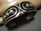 Advanced Silver Work Vintage Navajo Sterling Silver Bracelet Old-Nativo Arts