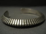 Advanced Technique Channeled Vintage Navajo Sterling Native American Jewelry Silver Bracelet-Nativo Arts