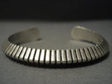 Advanced Technique Channeled Vintage Navajo Sterling Native American Jewelry Silver Bracelet-Nativo Arts