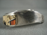 Advanced Work Vintage Navajo 'Wood Sampling' Native American Jewelry Silver Bracelet-Nativo Arts