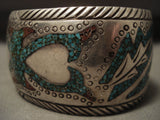 Advaqnced Technique 'Protruding Center' Turquoise Coral Native American Jewelry Silver Bracelet-Nativo Arts