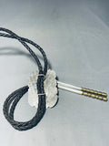 Crazy Workmanship Vintage Native American Navajo Turquoise Sterling Silver Bolo Tie-Nativo Arts