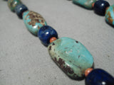 Native American Marvelous Vintage Santo Domingo Royston Turquoise Sterling Silver Necklace Old-Nativo Arts