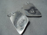Stunning Navajo #8 Turquoise Mine Sterling Silver Earrings Native American-Nativo Arts