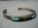 Amazing Vintage Navajo Turquoise Heishi Sterling Silver Native American Bracelet-Nativo Arts