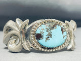 Tremendous Vintage Native American Navajo Godber Turquoise Sterling Silver Bracelet-Nativo Arts