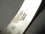 Important Micro Chisel Vintage Native American Navajo Sterling Silver Bracelet Cuff-Nativo Arts