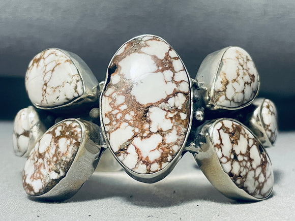 One Of The Most Unique Agate Vintage Native American Navajo Sterling Silver Bracelet-Nativo Arts