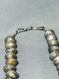 426 Grams Vintage Native American Navajo Turquoise Coin Silver Squash Blossom Necklace-Nativo Arts