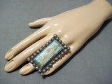 Massive San Felipe 8 Turquoise Sterling Silver Ring-Nativo Arts