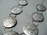 Tsosie Vintage Navajo Sterling Silver Necklace Native American Old-Nativo Arts