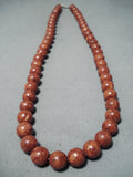 Amazing Navajo Apple Coral Sterling Silver Necklace Native American-Nativo Arts