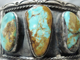 Rare Vintage Native American Navajo Royston Turquoise Sterling Silver Bracelet Old-Nativo Arts