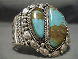 One Of Biggest Best Vintage Native American Navajo Royston Turquoise Sterling Silver Bracelet-Nativo Arts