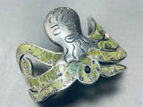 Octopus Turquoise Vintage Southwest Sterling Silver Bracelet-Nativo Arts