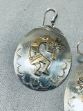 Astounding Native American Navajo Sterling Silver Kokopelli Earrings-Nativo Arts