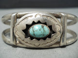 Mesmerizing Vintage Native American Navajo Royston Turquoise Sterling Silver Bracelet Old-Nativo Arts