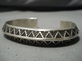 Important Vintage Native American Navajo Calvin Martinez Sterling Silver Native Bracelet-Nativo Arts