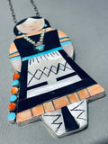 The Biggest Ever Native American Zuni Woman Turquoise Sterling Silver Necklace-Nativo Arts