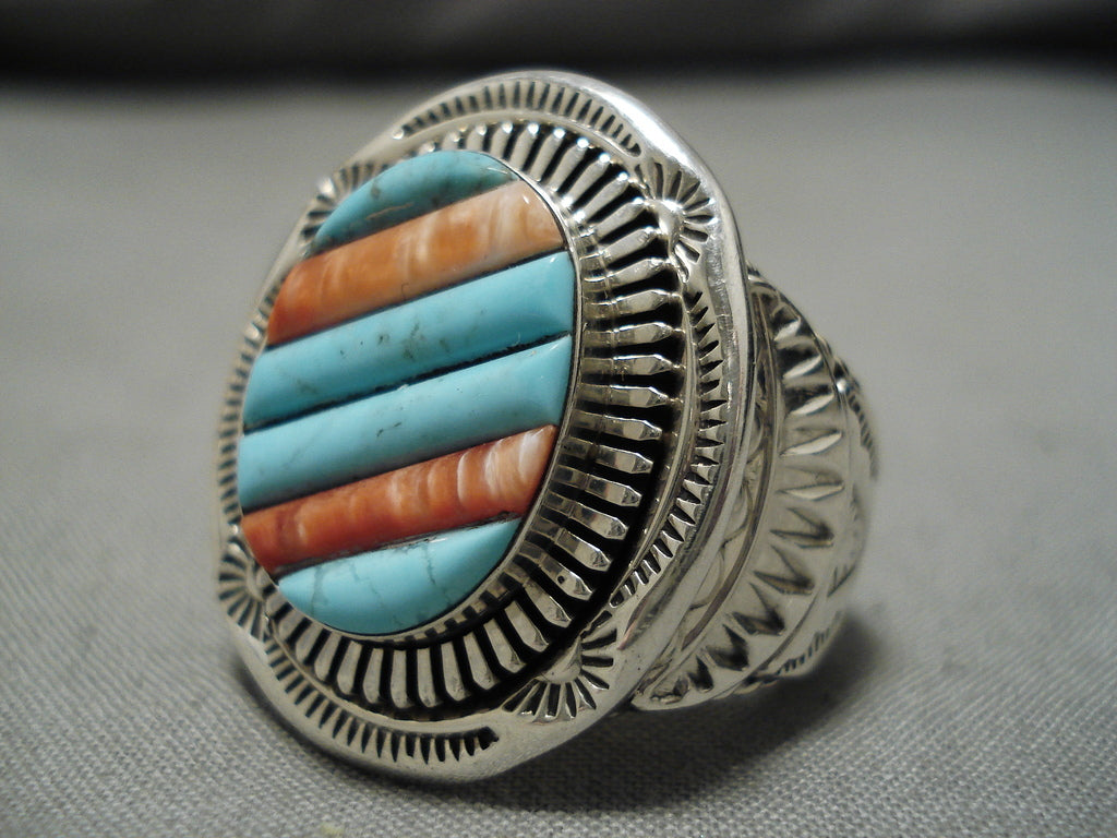 Amazing Vintage Native American Navajo Turquoise Sterling Silver