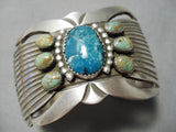 Incredible Vintage Native American Navajo Mountain & Royston Turquoise Sterling Silver Bracelet-Nativo Arts
